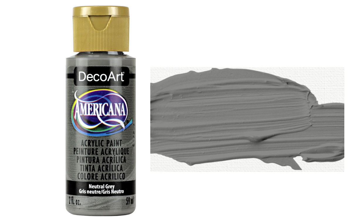Tinta Acrílica DecoArt Americana 59 ml — Neutral Grey (DA095) 1