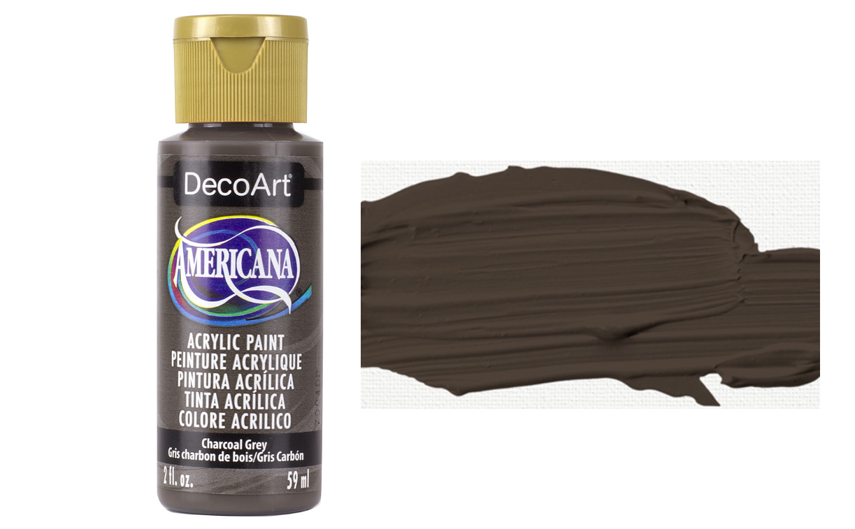 Tinta Acrílica DecoArt Americana 59 ml — Charcoal Grey (DA088) 1
