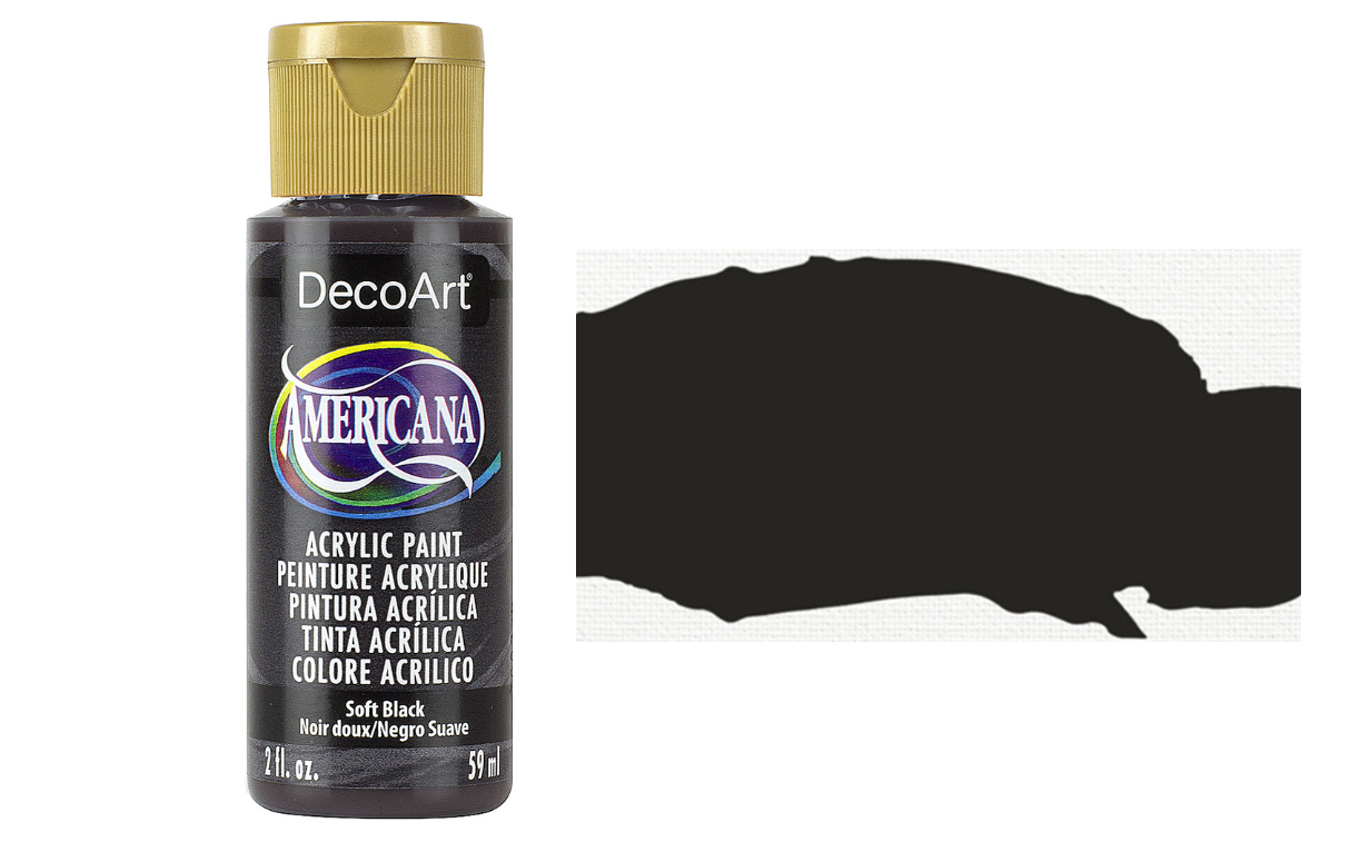 Tinta Acrílica DecoArt Americana 59 ml — Soft Black (DA155) 1