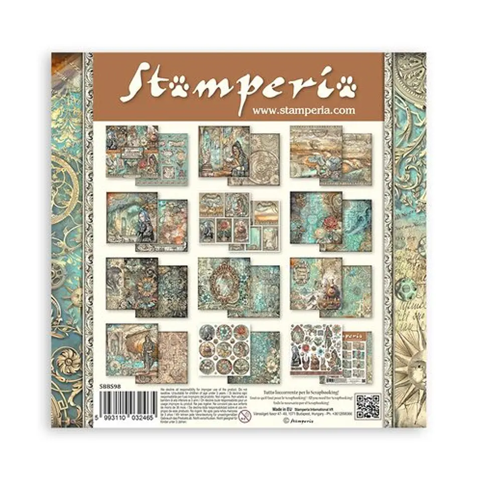 Stamperia — Bloco Scrapbook 20 × 20 cm Sir Vagabond in Fantasy World (SBBS98) 2