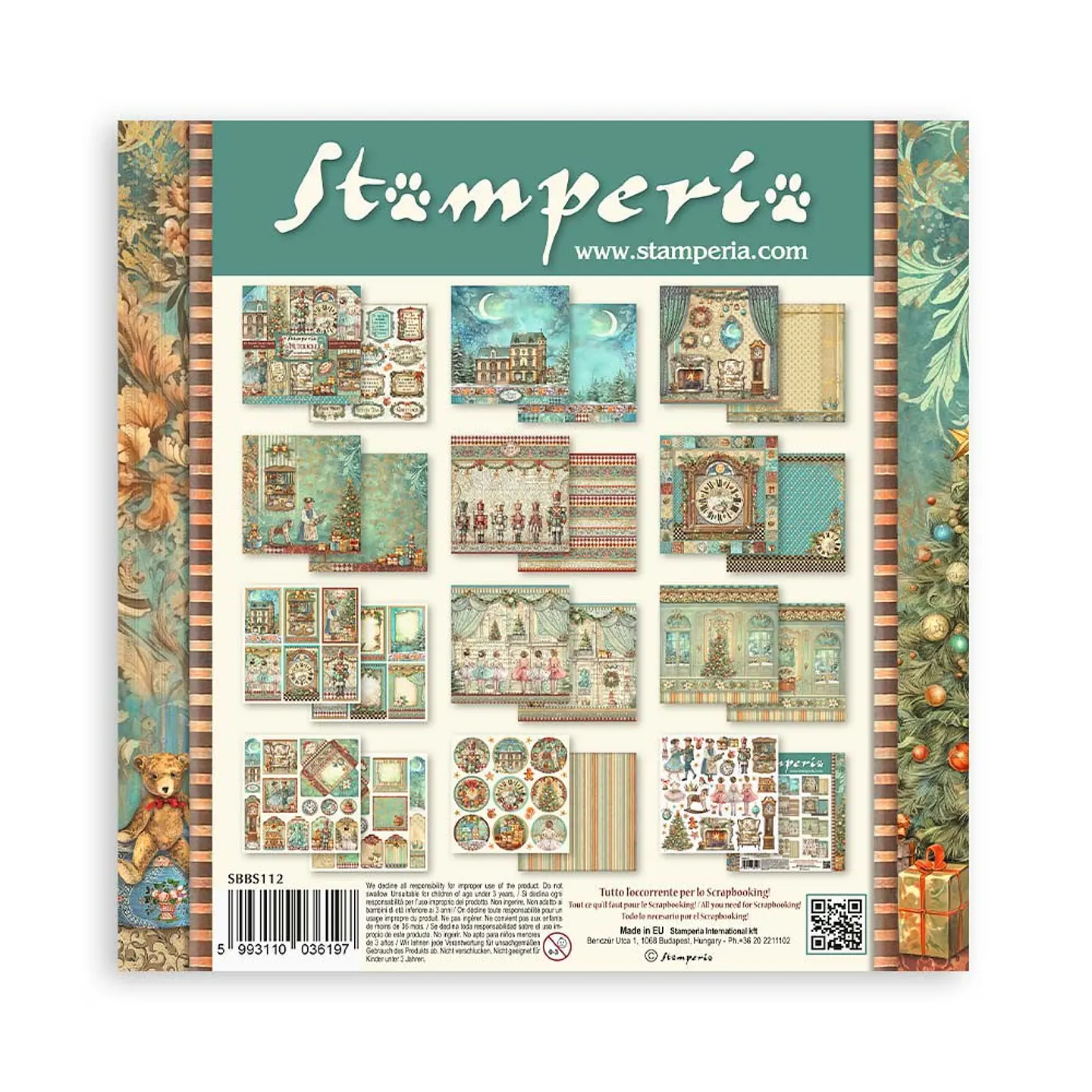 Stamperia — Bloco Scrapbook 20 × 20 cm The Nutcracker (SBBS112) 2