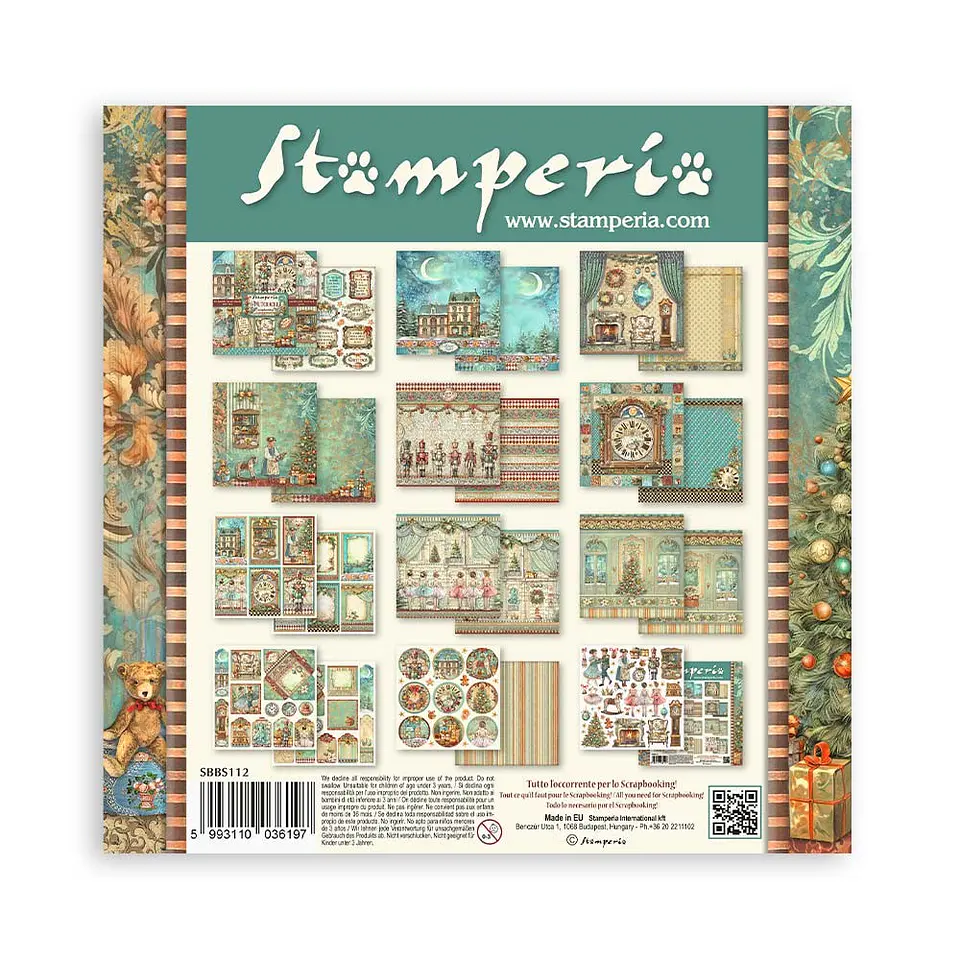 Stamperia — Bloco Scrapbook 20 × 20 cm The Nutcracker (SBBS112) 2