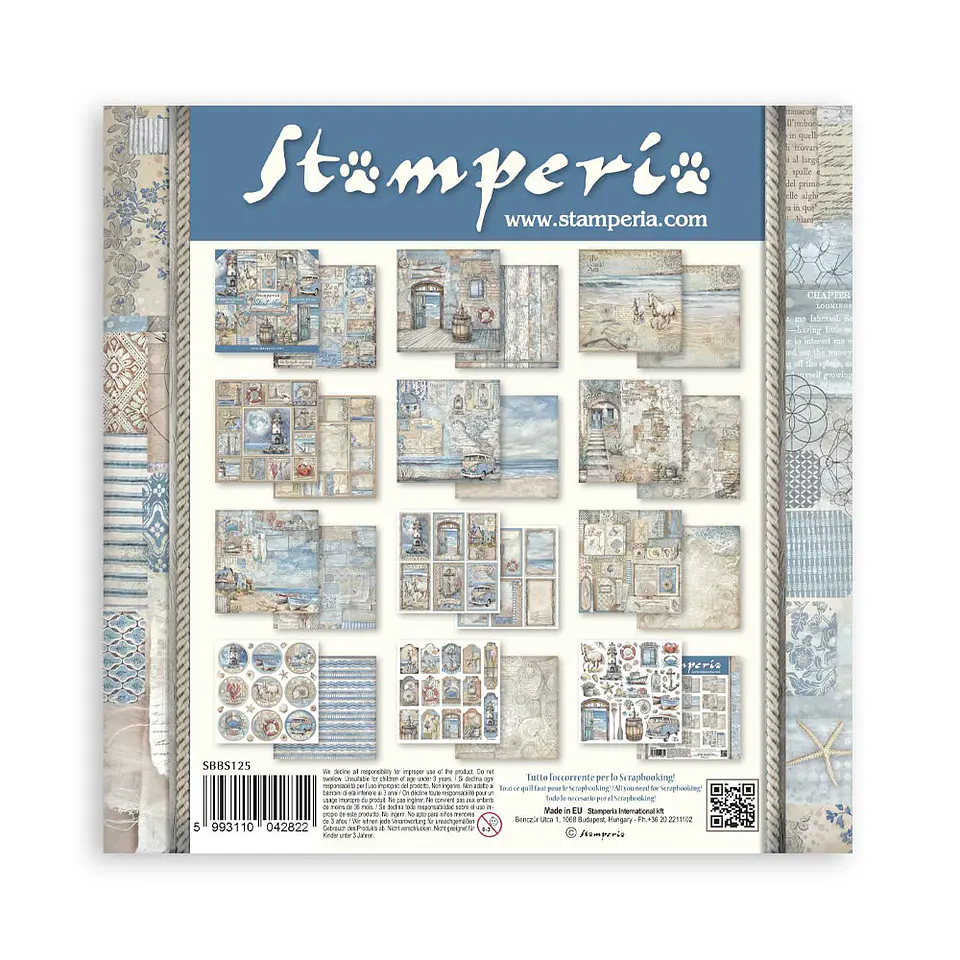 Stamperia — Bloco Scrapbook 20 × 20 cm Silent Sea (SBBS125) 2
