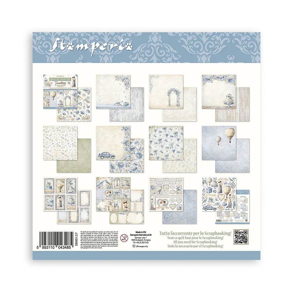 Stamperia — Bloco Scrapbook 20 × 20 cm Timeless (SBBS127) 2