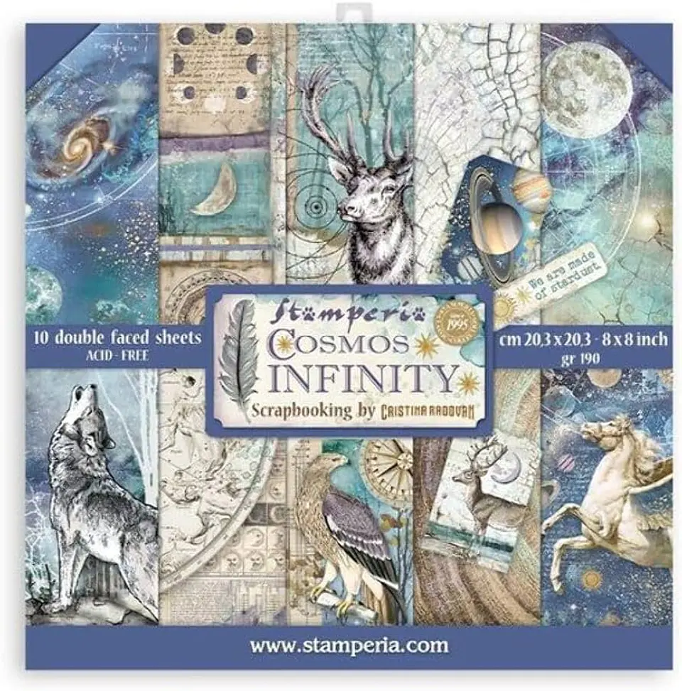 Stamperia — Bloco Scrapbook 20 × 20 cm Cosmos Infinity (SBBS67) 1