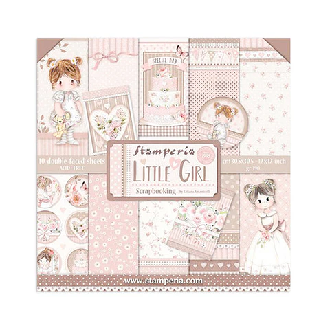 Bloco Scrapbooking Stamperia 30,5 × 30,5 cm — Little Girl (SBBL67)