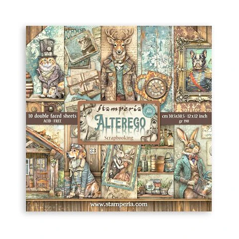 Bloco Scrapbooking Stamperia 30,5 × 30,5 cm — Alterego (SBBL161)