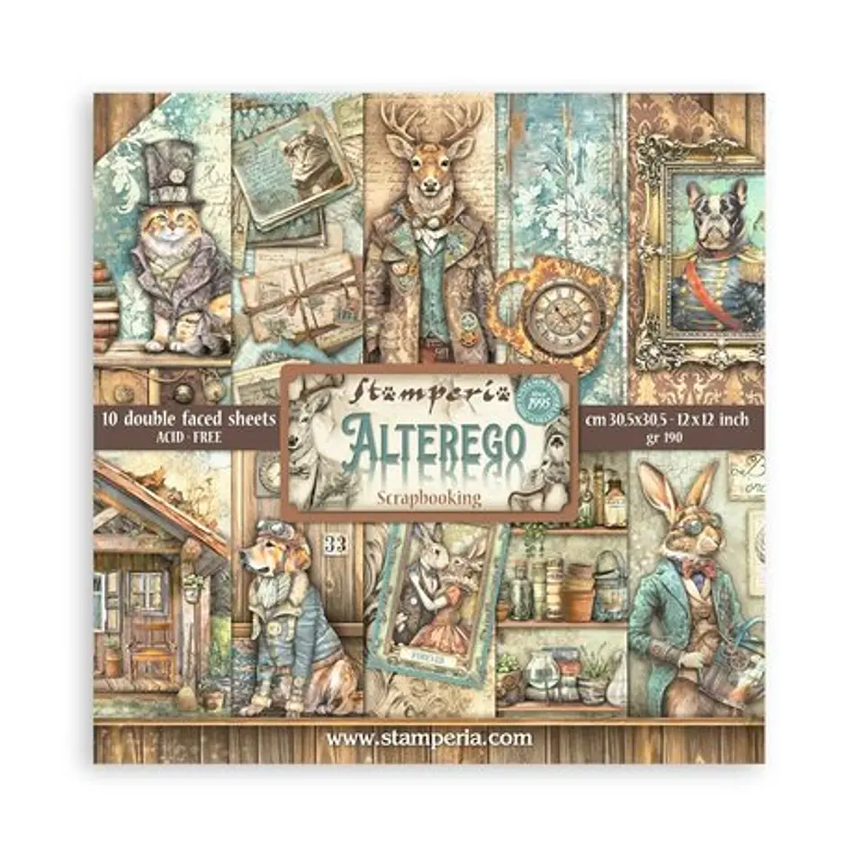 Bloco Scrapbooking Stamperia 30,5 × 30,5 cm — Alterego (SBBL161) 1