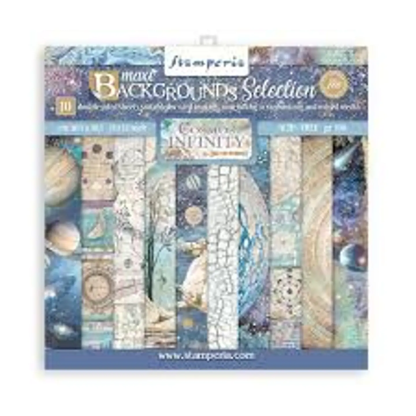 Bloco Scrapbooking Stamperia 30,5 × 30,5 cm — Cosmos Infinity – Maxi Backgrounds (SBBL123) 1