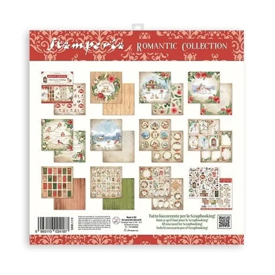 Bloco Scrapbooking Stamperia 30,5 × 30,5 cm — Romantic Home for the Holidays (SBBL119) 2