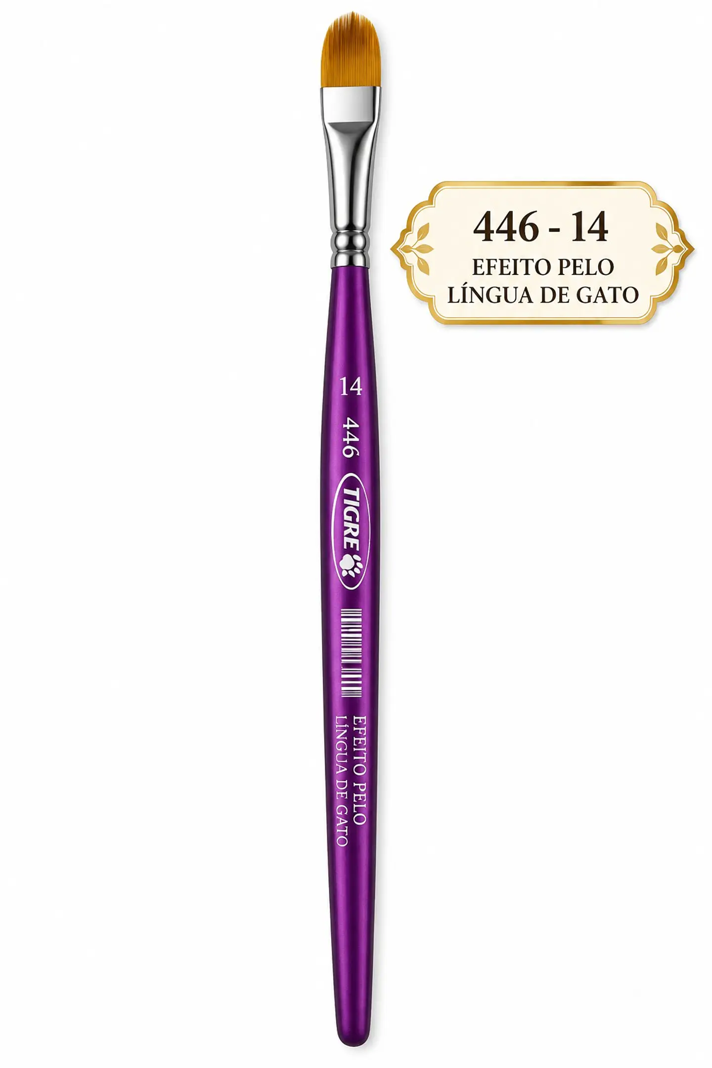 Pincel Tigre 446-14 – Efeito Pelo Língua de Gato 1