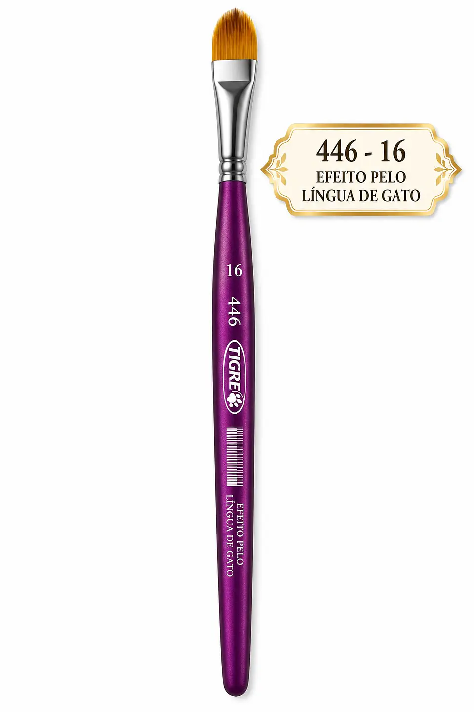 Pincel Tigre 446-16 – Efeito Pelo Língua de Gato 1
