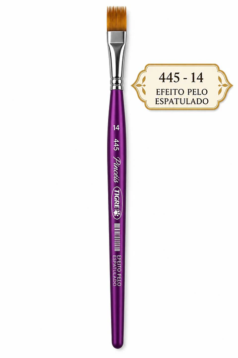 Pincel Tigre 445-14 – Efeito Pelo Espatulado
