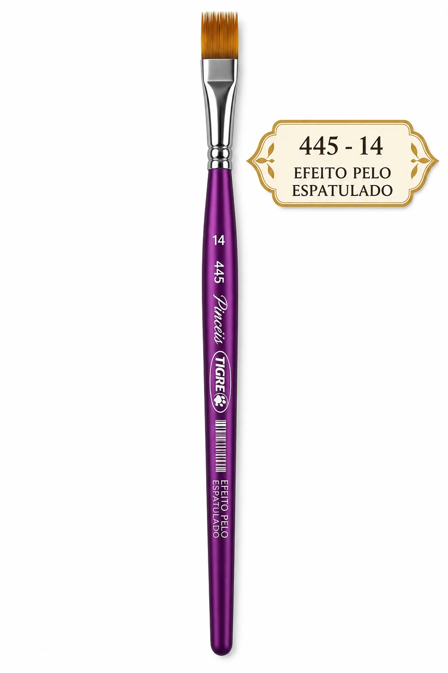 Pincel Tigre 445-14 – Efeito Pelo Espatulado 1