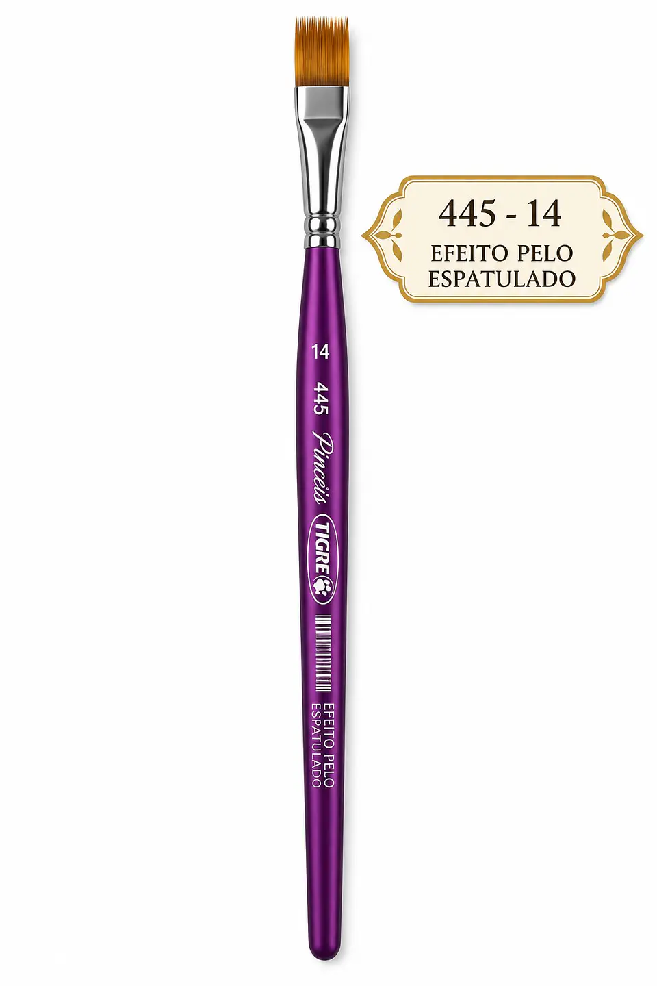 Pincel Tigre 445-14 – Efeito Pelo Espatulado 1