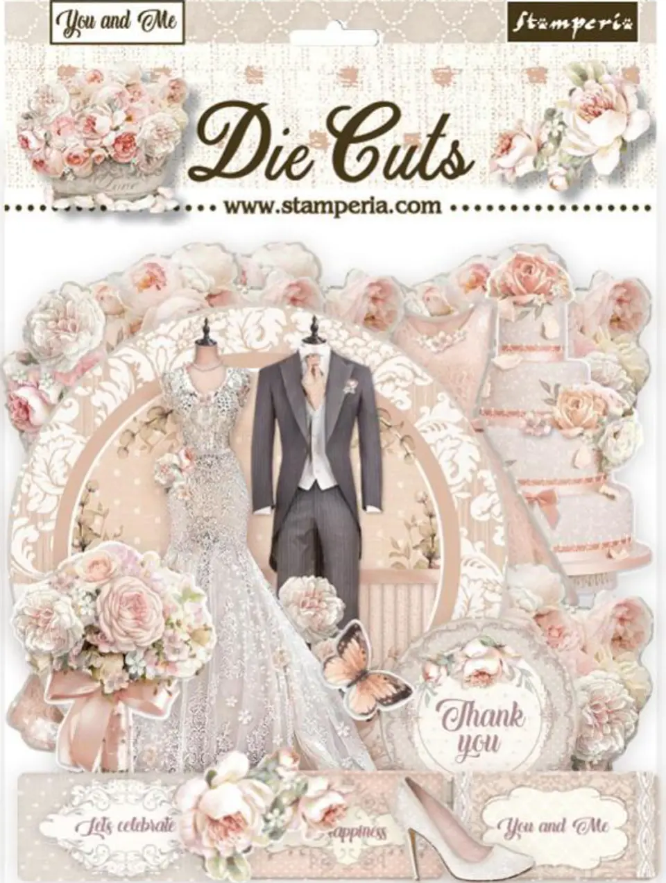 Die Cuts Stamperia – You and Me (DFLDC60) 1