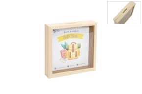 Quadro Mealheiro 17 × 17 × 3,7 cm — Fundo Amovível