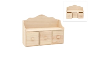 Móvel com 3 Gavetas 30 × 11 × 21,5 cm