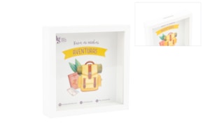 Quadro Mealheiro Lacado Branco 17 × 17 × 3,7 cm