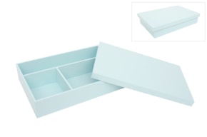 Caixa de Batizado Lacada Azul-Bebé 38 × 25 × 7,5 cm