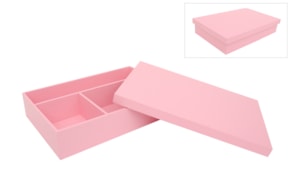 Caixa de Batizado Lacada Rosa-Bebé 38 × 25 × 7,5 cm