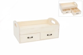 Tabuleiro com 2 Gavetas 35 × 21 × 15 cm