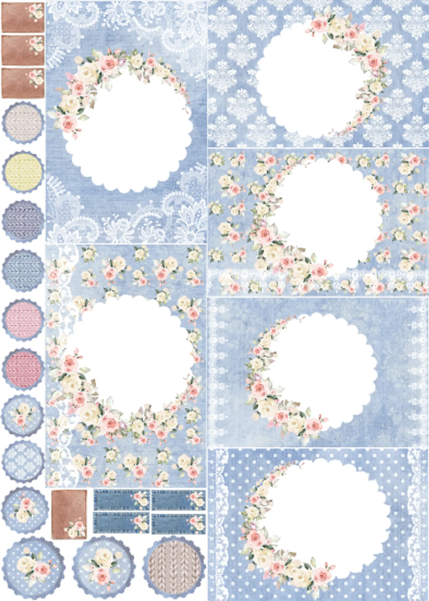 Lâmina de Seda La Tiendita Shabby Chic – JEA 7 – 70×50 cm 1
