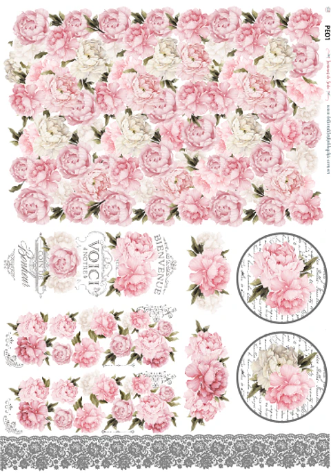 Lâmina de Seda La Tiendita Shabby Chic – PEO 1 – 70×50 cm