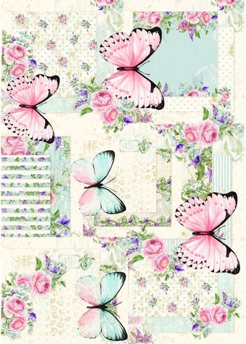 Lâmina de Seda La Tiendita Shabby Chic – VSN 28 – 70×50 cm