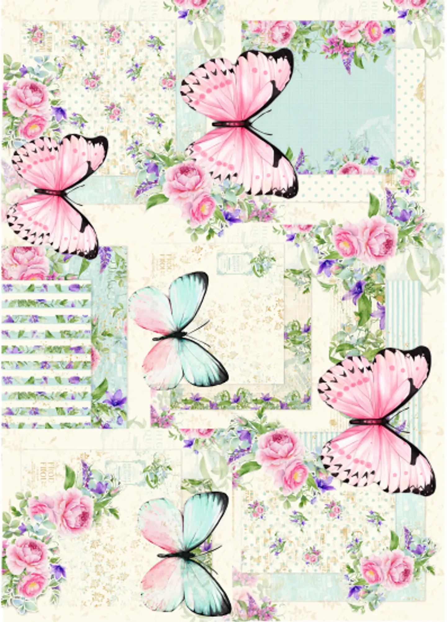 Lâmina de Seda La Tiendita Shabby Chic – VSN 28 – 70×50 cm 1