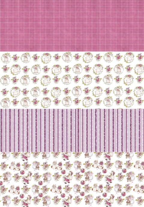Lâmina de Seda La Tiendita Shabby Chic – SARAH 13 – 70×50 cm