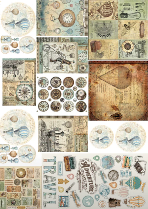 Lâmina de Seda La Tiendita Shabby Chic – TRAVEL 2 – 70×50 cm