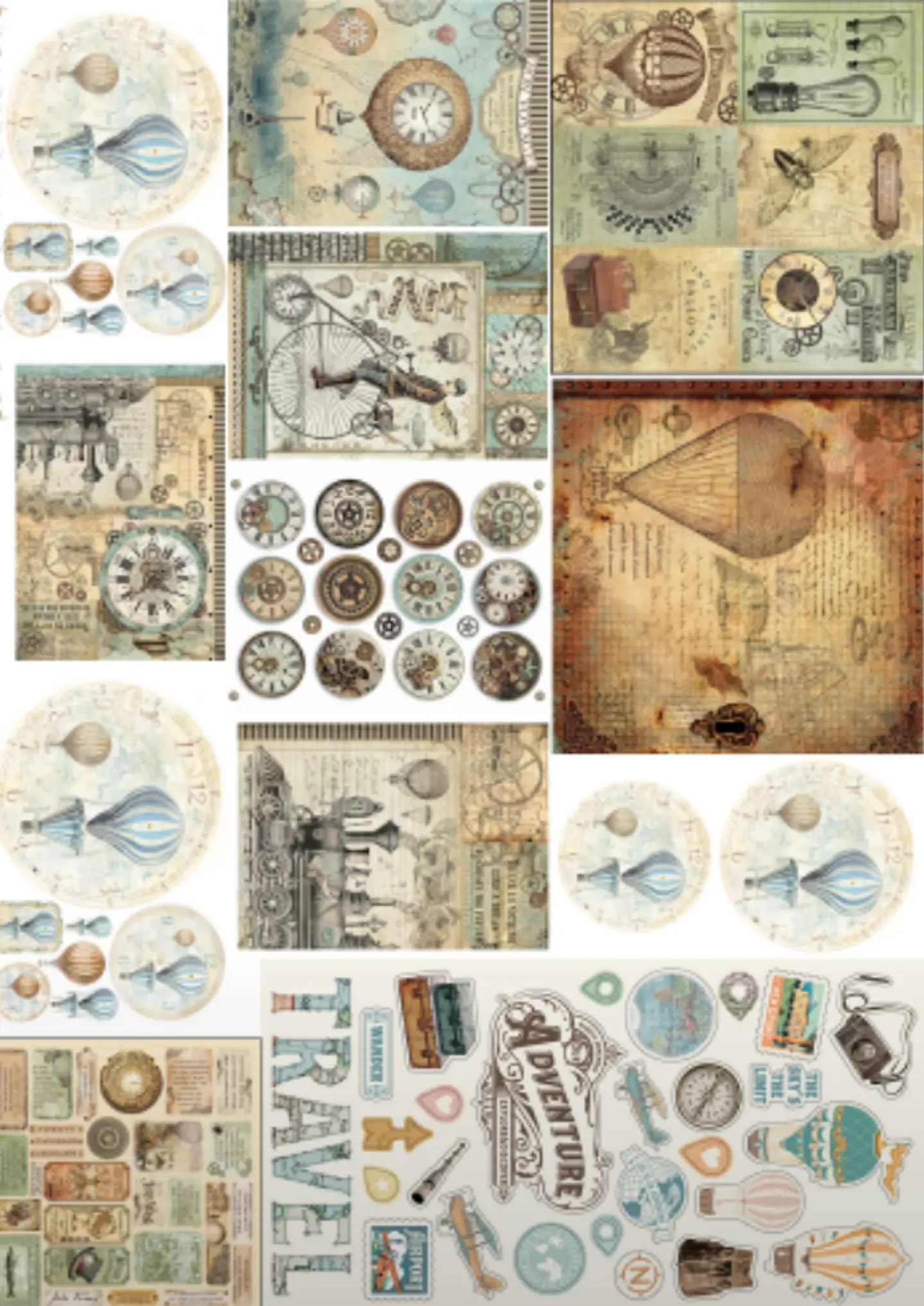 Lâmina de Seda La Tiendita Shabby Chic – TRAVEL 2 – 70×50 cm 1