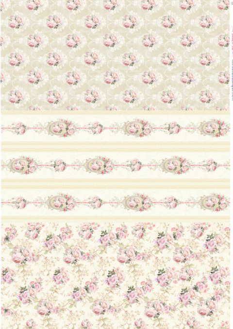 Lâmina de Seda La Tiendita Shabby Chic – VERS 10 – 70×50 cm