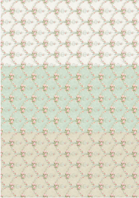 Lâmina de Seda La Tiendita Shabby Chic – VERS 4 – 70×50 cm