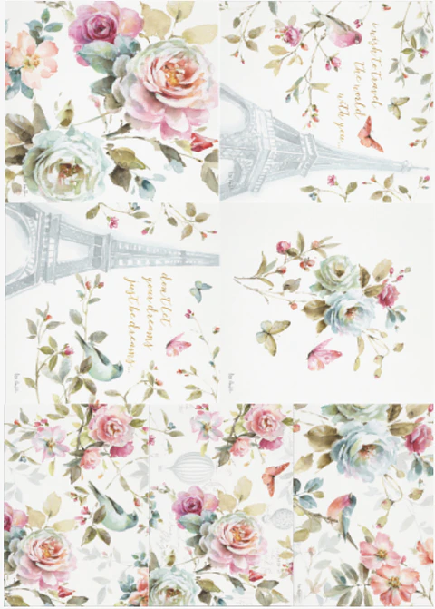 Lâmina de Seda La Tiendita Shabby Chic – VSN 21 – 70×50 cm
