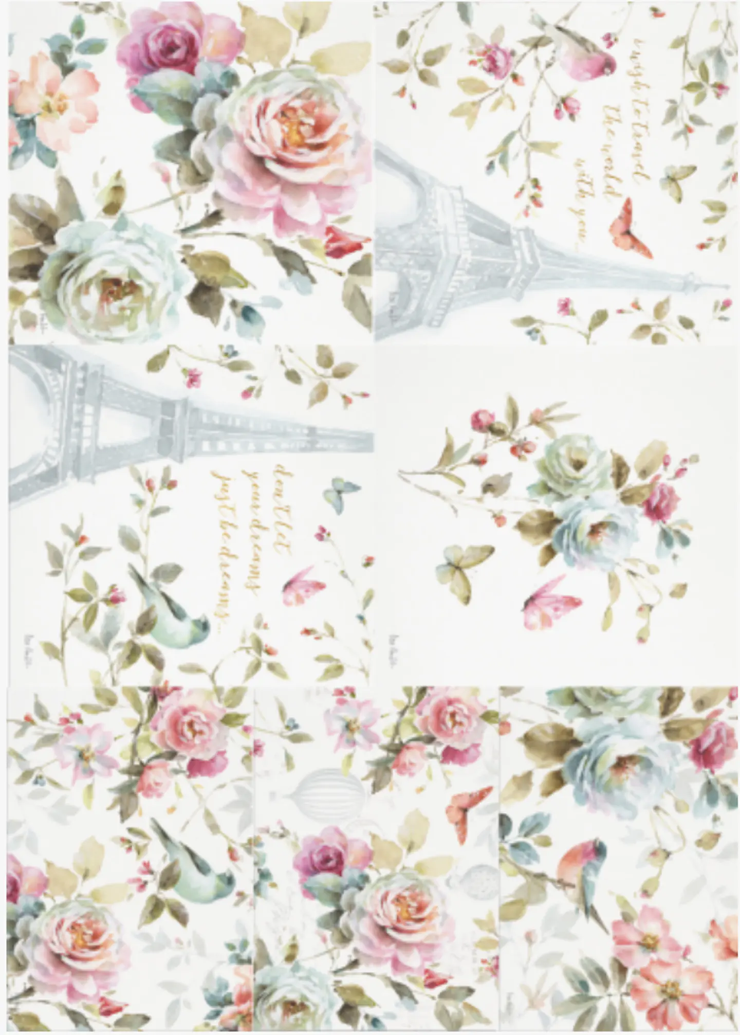 Lâmina de Seda La Tiendita Shabby Chic – VSN 21 – 70×50 cm 1