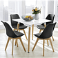 Comedor Doha cuadrado blanco y 4 Sillas Tulip - Miniatura 1