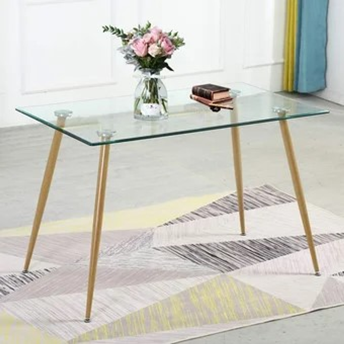 Mesa Rectangular de Vidrio 120x80 cm 3