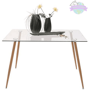 Mesa Rectangular de Vidrio 120x80 cm