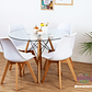 Comedor América redondo vidrio 100 cm y 4 Sillas Tulip - Miniatura 4