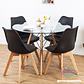 Comedor América redondo vidrio 100 cm y 4 Sillas Tulip - Miniatura 3