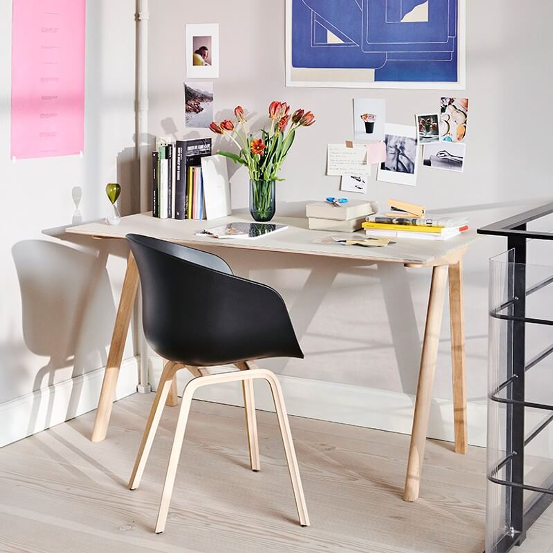 Comedor Lucerna rectangular blanco 120x80 cm con 4 Sillas Cup 3