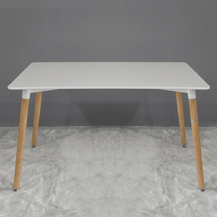 Comedor Lucerna rectangular blanco 120x80 cm con 4 Sillas Cup
