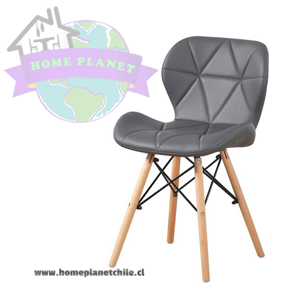Comedor Holanda redondo negro 80 cm con 4 Sillas Mariposas Rubik 2