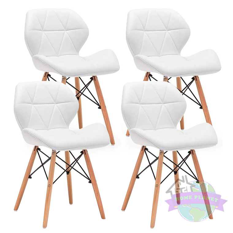 Comedor Holanda redondo negro 80 cm con 4 Sillas Mariposas Rubik 3