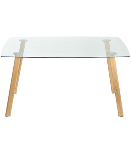 Mesa rectangular Bled vidrio 140x80 cm 