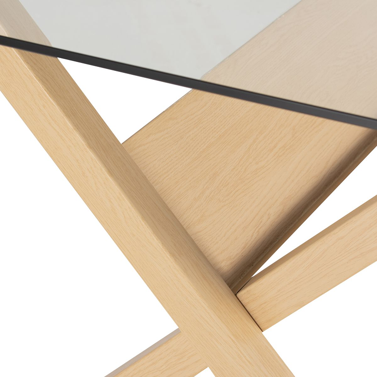 Mesa rectangular Visby vidrio 140x80 cm 5