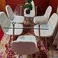 Comedor Beijing rectangular vidrio 120x80 cm con 6 Sillas Buckle - Miniatura 1
