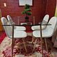Comedor Beijing rectangular vidrio 120x80 cm con 4 Sillas Buckle - Miniatura 1